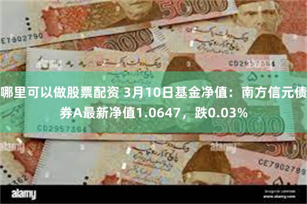 哪里可以做股票配资 3月10日基金净值：南方信元债券A最新净值1.0647，跌0.03%